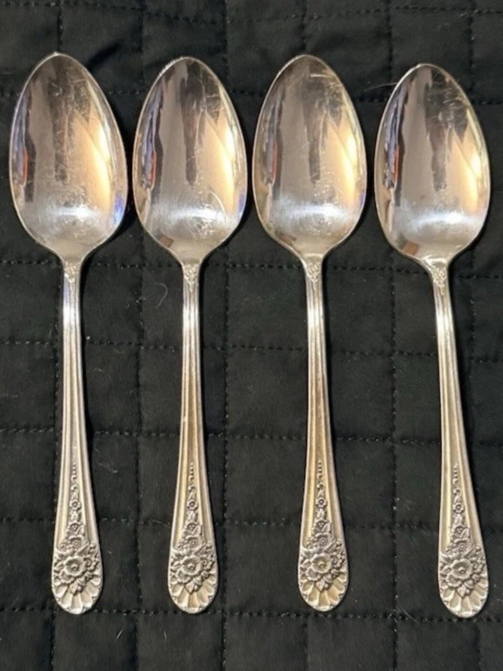 VTG Wm Rogers Jubilee 1953 Silverplate Teaspoons Lot of 4 International Silver